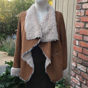 Never Worn American Rag Faux Fur Suede Jacket